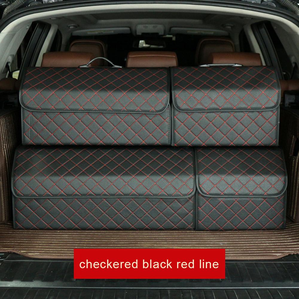 Collapsible Car Trunk Storage Box High Capacity Organizer In The Car PU Leather Trunk Tool Box Auto Accessories Storage Bag