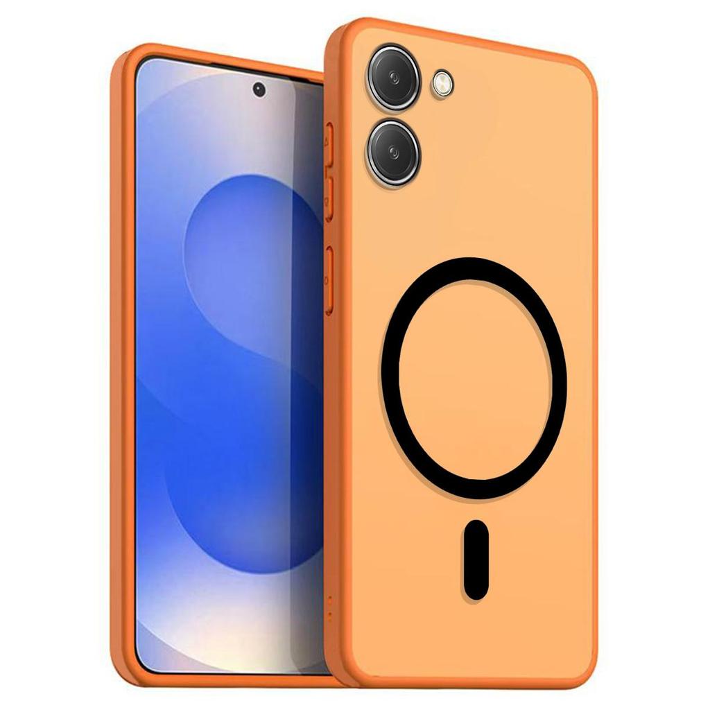 Magnetic Iron Ring Phone Case for HONOR X7e Matte Soft TPU Shockproof Cover