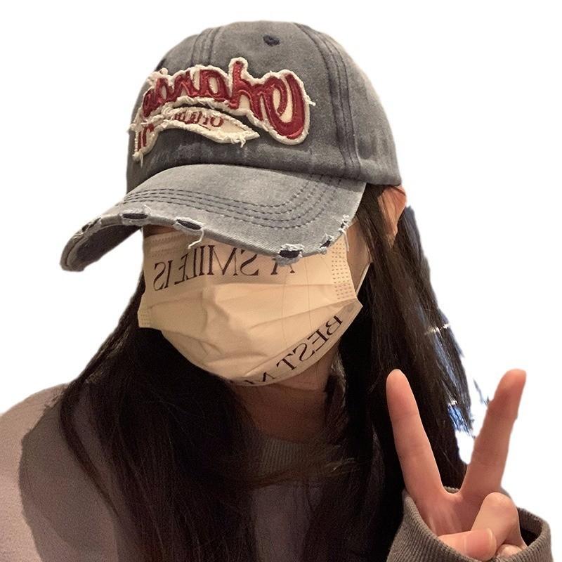 Stylish Vintage Washed Baseball Cap For Unisex With Embroidered Design For Casual Wear
