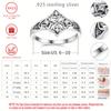 Women's Ring S Pure Silver Witch Knot Inlaid with Synthetic Zirconia Hypoallergenic and Nickel-free Witchcraft Celtic Amulet Ring Geometric Celtic