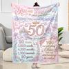 50th Anniversary Celebration Blanket Ultra-Soft Perfect for Sofa Livingroom Bedding All-Season Use Warmthful Decor