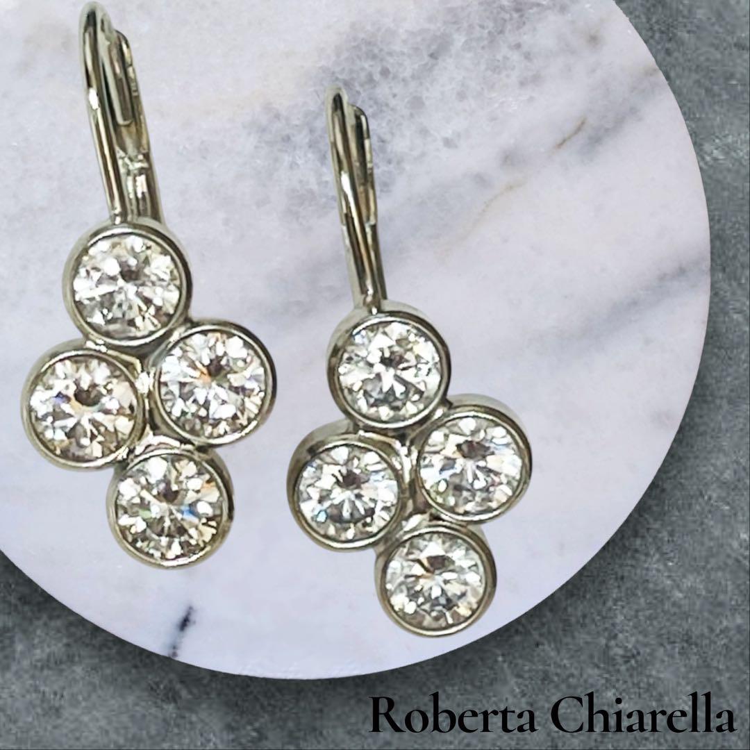 

[USED] Roberta Challela: Elegant and sparkling earrings in platinum plated.