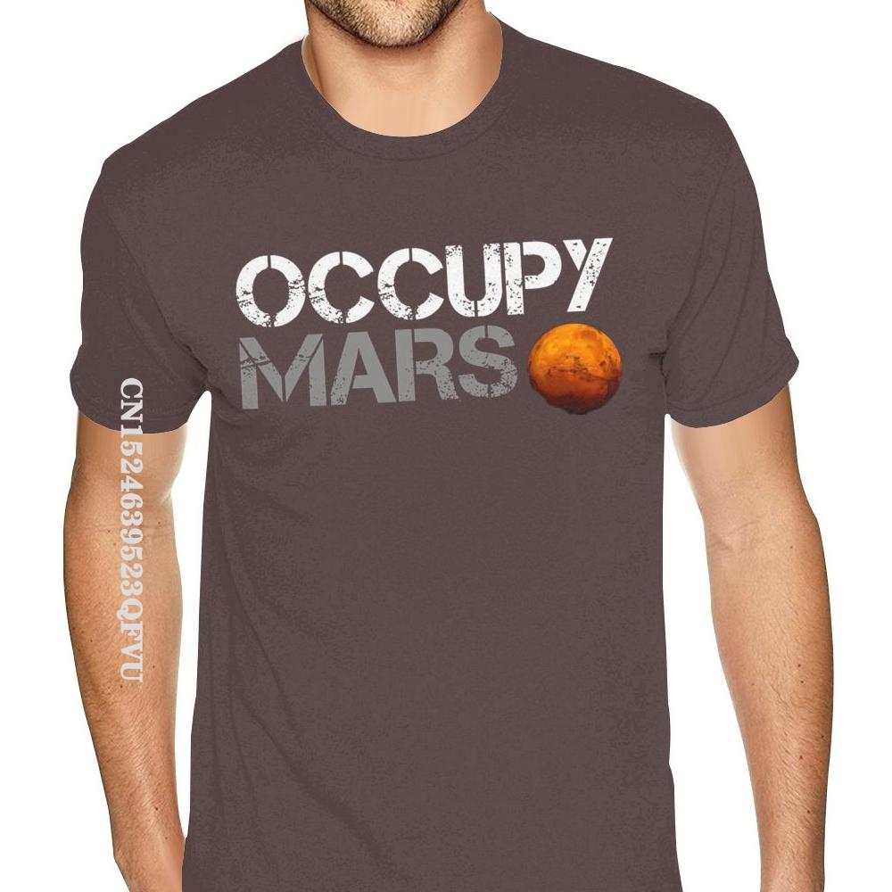 

Футболка Family Elon Musk Occupy Mars Vintage Fashion CCCP Cotton Men Plus Size Black T Shirts Camisa Streetwear XXXL кофейный