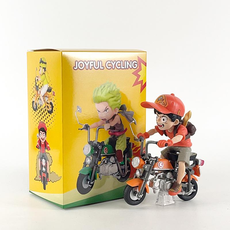15CM Anime One Piece Monkey D Luffy Figure Roronoa Zoro Motorcycle Model Toy Doll Desktop Car Ornaments Action Figure PVC