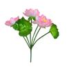 Small 7-Head Lotus Flower Silk Simulation for Buddhist Altar or Living Room Decor