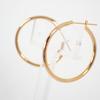 [Used] K18PG hoop earrings/j59-2