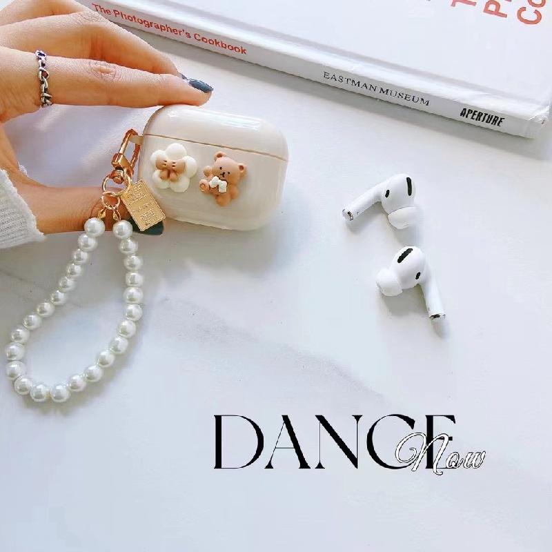 Cute Bear Graphic Pattern Earphone Clear Case For AirPods1/2 AirPods3 Airpods Pro AirPods Pro Christmas Halloween Deco