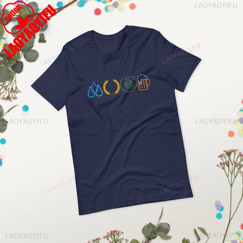 Beer Brewer TShirt Cotton Summer Short Sleeve Casual Graphic Tee Craft Beer Connoisseur Homebrewing Apparel Gift for Men Women