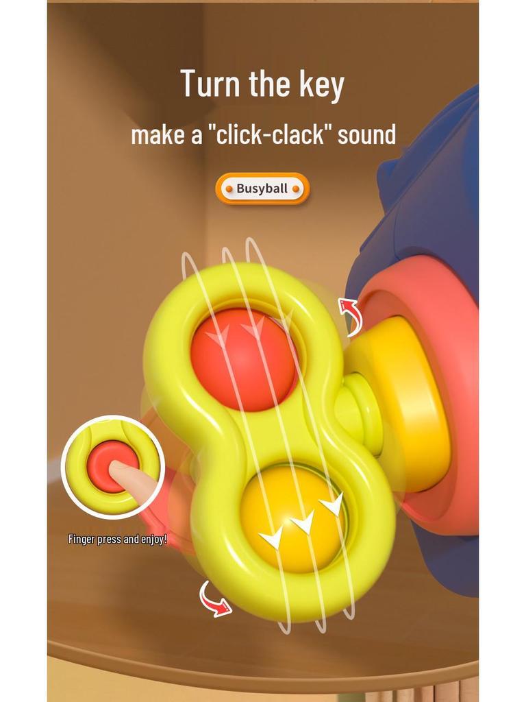 Infant Busy Ball: Early Education Tactile Puzzle Hexahedron with Hand-Grip and Soothing Features.
