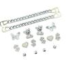 16PCS Fashion Shoe Charms Set Silver Diamond Bear Butterfly Chain Shoe Decorations Buckle for Sandals Clogs DIY Accessories Gift