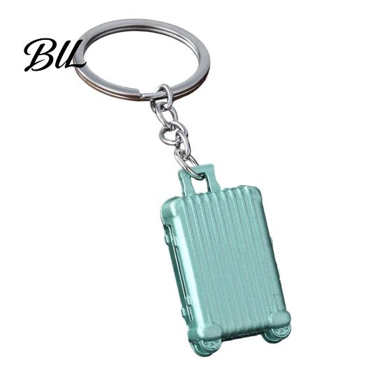 Decorative Bag Charms for Women Mini Suitcase Keychain, Metal Luggage Charm with Rolling Compact Travel Gadgets Wheels, Themed Backpack Accessories,