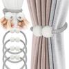 2/4 Stück Perlen Magnetische Gardinen-Haltebänder Gardinen-Haltebänder Schnallen Halter Halter Haken Clip für Zuhause Schlafzimmer Büro Dekorative