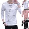 Herren T-Shirt Langarm Rundhals Pullover Weich Junger Stil Warm Bequem Rundhalsausschnitt Lässig Frühling Oberteile für den täglichen Gebrauch