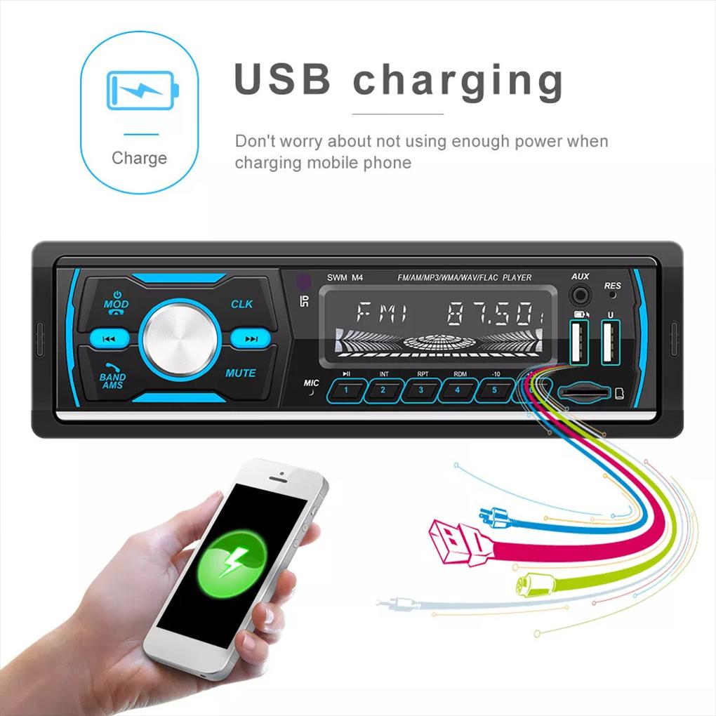 Auto-Audiosystem mit hochauflösendem DAB-Autoradio FM AM RDS-Funktion Siebenfarbige Hintergrundbeleuchtung