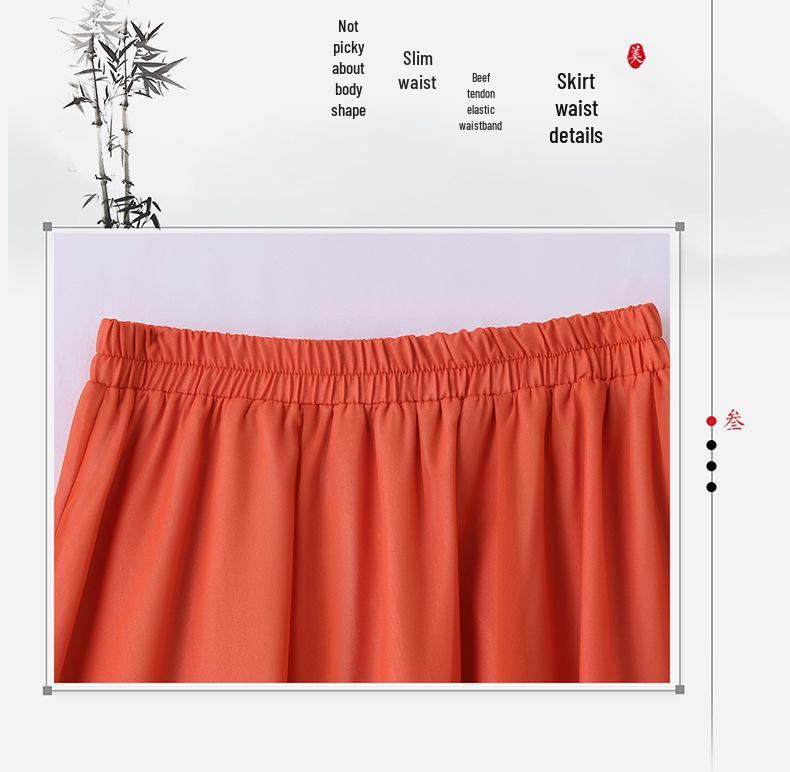 2025 Summer New Chinese Style Stand Collar Top & Skirt Hanfu Set LX292