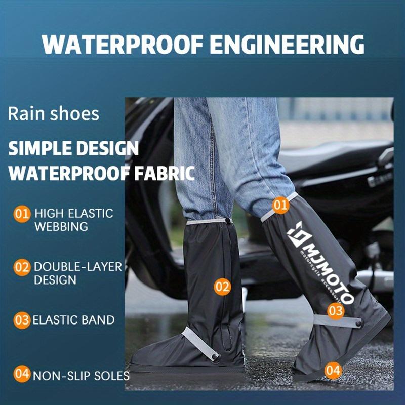 Hohe PVC-Überschuhe für Damen und Herren, Geeignet für Outdoor-Sportarten in allen Jahreszeiten, Ideal für Motorradfahren und Wattwandern
