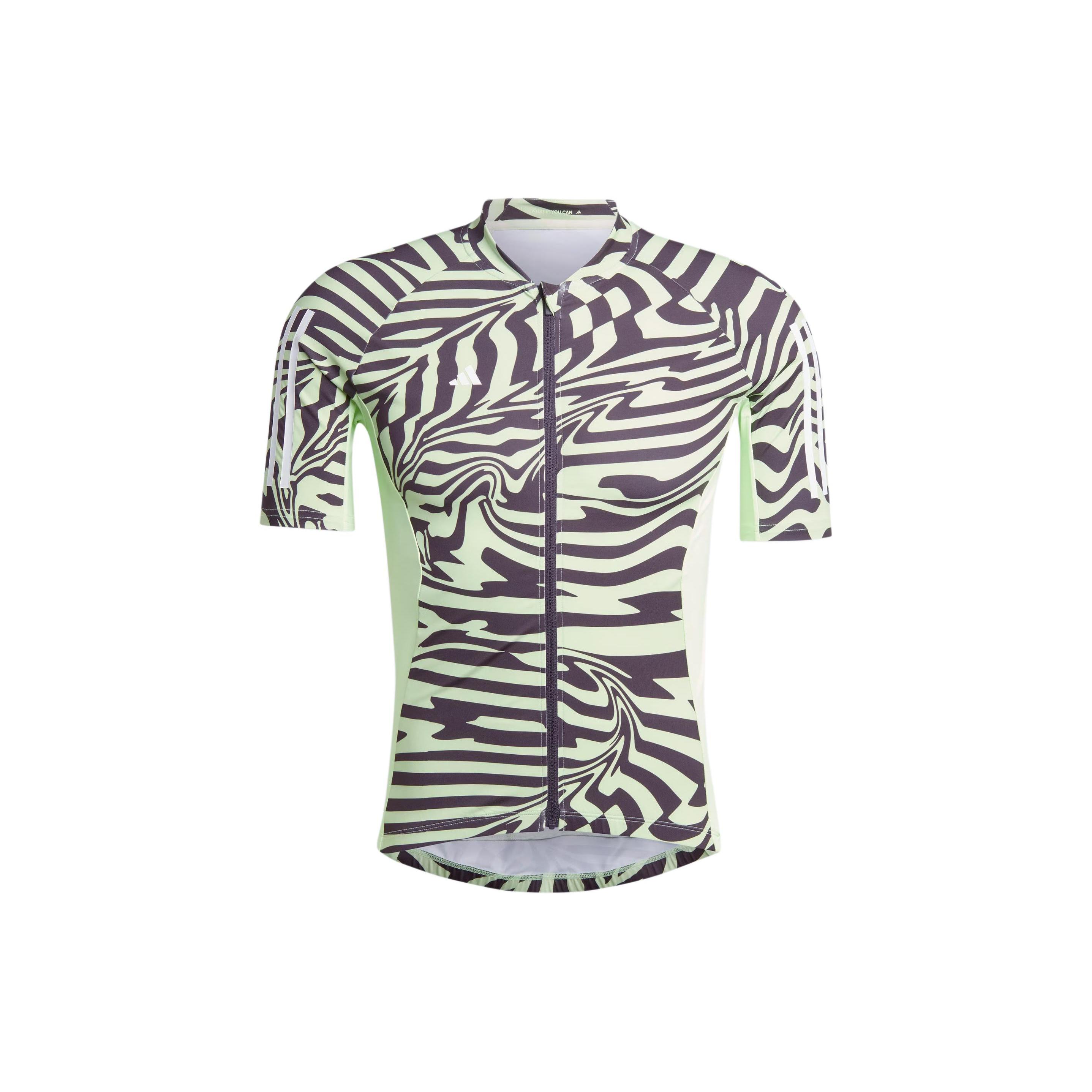 

New Adidas Essentials Fast Zebra Cycling Jersey Cycling Clothing Men s Green IT3419 S