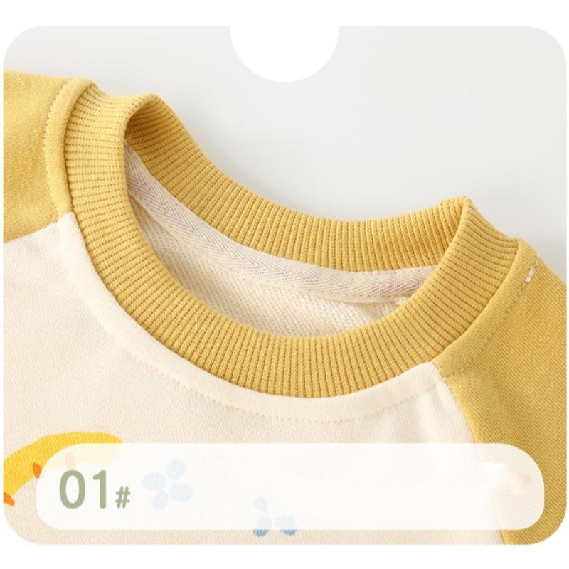 Cotton Kids Thermal Shirt Long Sleeve Top Cartoon Print Comfortable Basic Wear Soft Infant Shirt Class A Safety