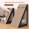 Vertical Triangle Cat Scratching Board - Durable, Non-shedding, Scratch-resistant Corrugated Cardboard Claw Sharpener.