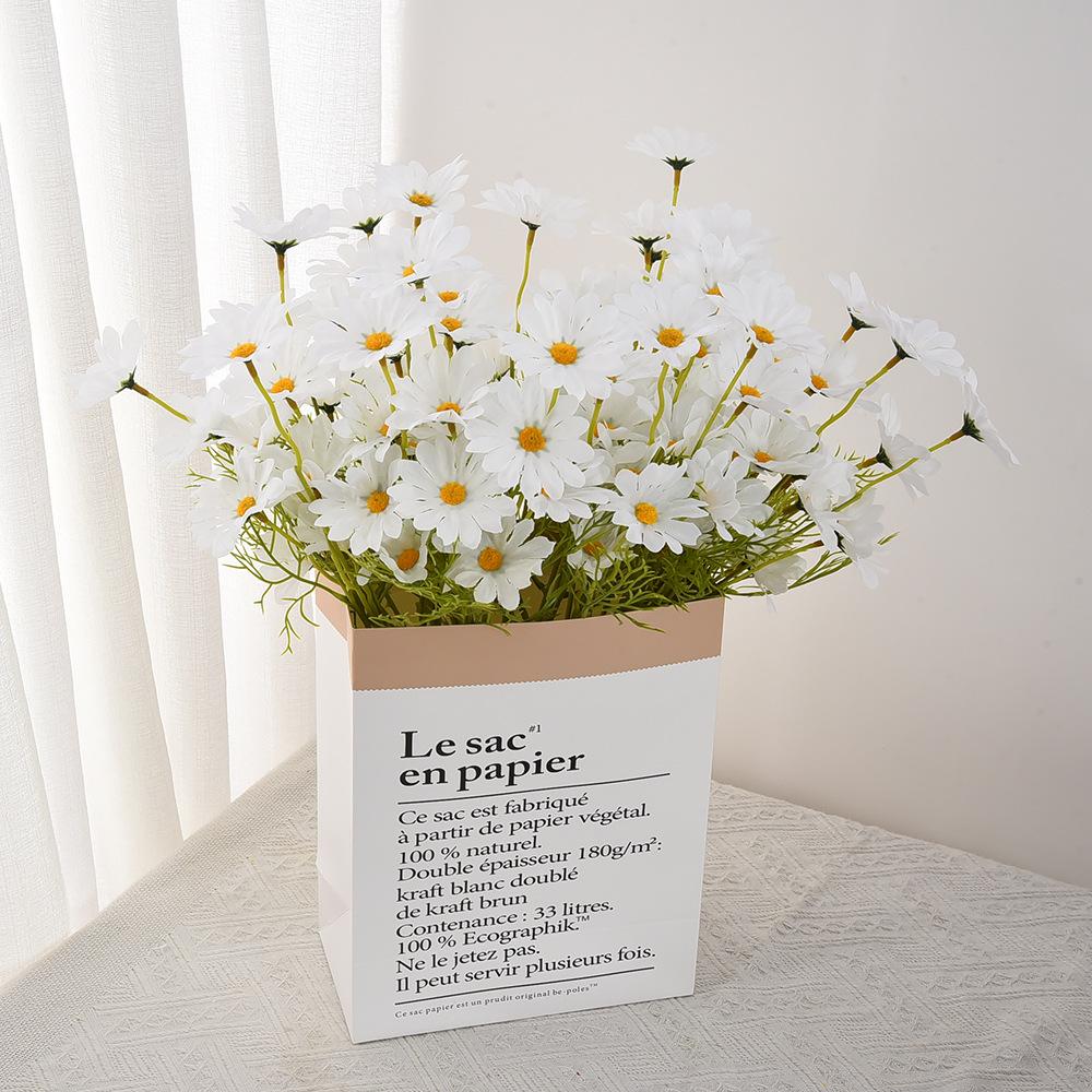 5 Heads Chamomile And Daisy Simulation Flowers Living Room Decoration Home Decoration Wedding Handheld Flowers Fake Flowers