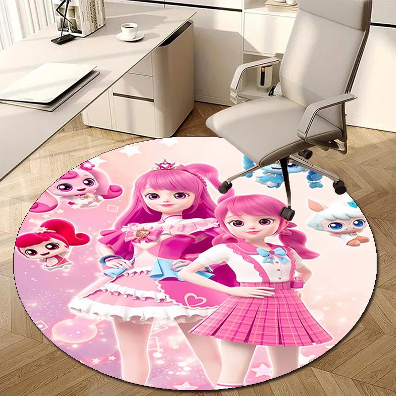 1pc Catch Teenieping Magic Sweethear (5) Design Printed Area Round Carpet for Bedroom Living Room Home Decor Rugs Mat Non Slip Mat Rug for Bedside