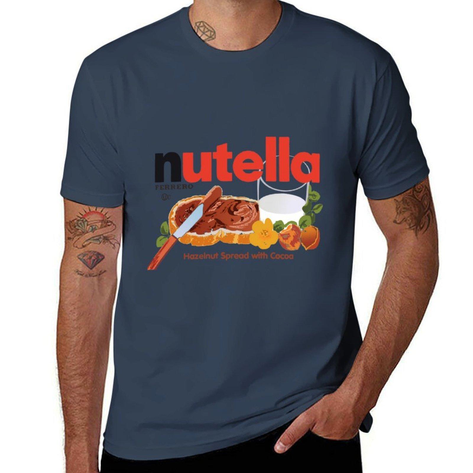 Iconic Nutella Hazelnut Cocoa Spread Design T Tshirt Street Art Print Tee Shirt S