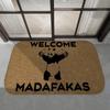  Disney Dark Cat Welcome Madafakas Floor Mat Entrance Door Mat Rectangle Home Soft Badmat Front Door Indoor Outdoor Mat