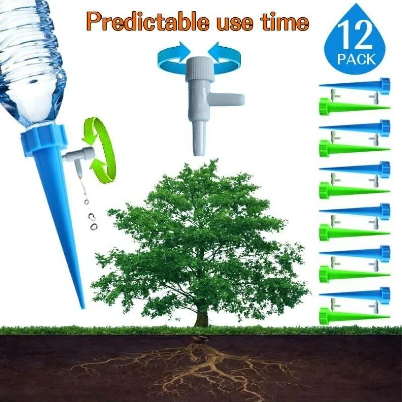 12PCS Auto Drip Irrigation Watering System Self Spike for Flower Plants Garden Plant Flower Automatic Waterer Convenience Tools