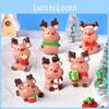 Adorable Resin Christmas Reindeer Snow Scene Ornament For Gift Giving