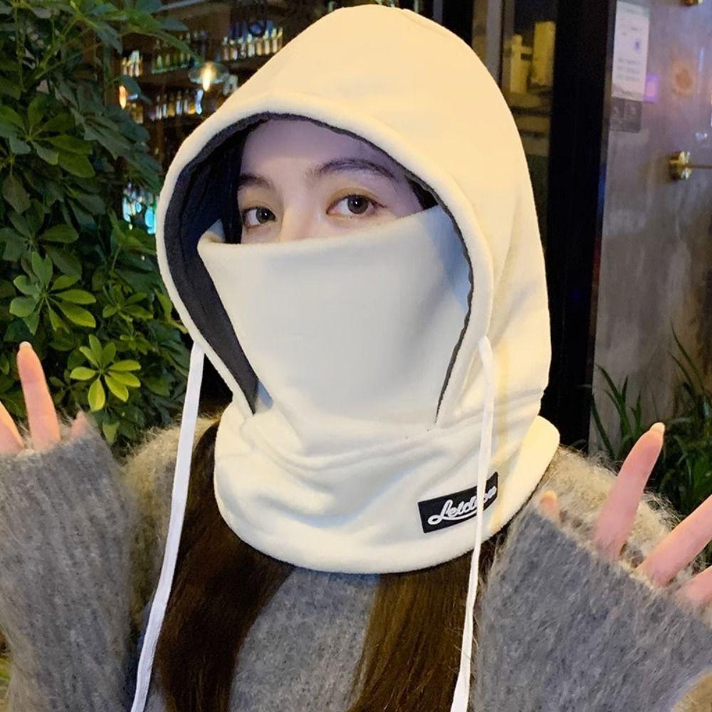 Ear Protection Hat Balaclava Hat Pullover Hat Plush Scarf Creative Earmuffs  Warm