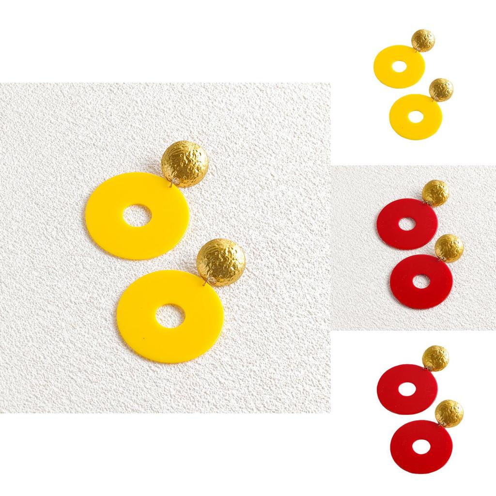 Fashion Forward Circle Earrings For Women Chic Alloy Geometric Style Ideal Gifts