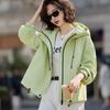 Womens Short Hooded Jacket 2026 Loose Casual Chic Outerwear Petite