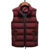 Men Autumn Winter Fashion Stand Collar  Color Waistcoat Vest Jacket Top Coat