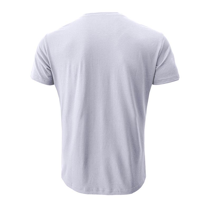 Camiseta Henley de Manga Corta para Hombre de Verano de Color Sólido - Estilo Europeo y Americano
