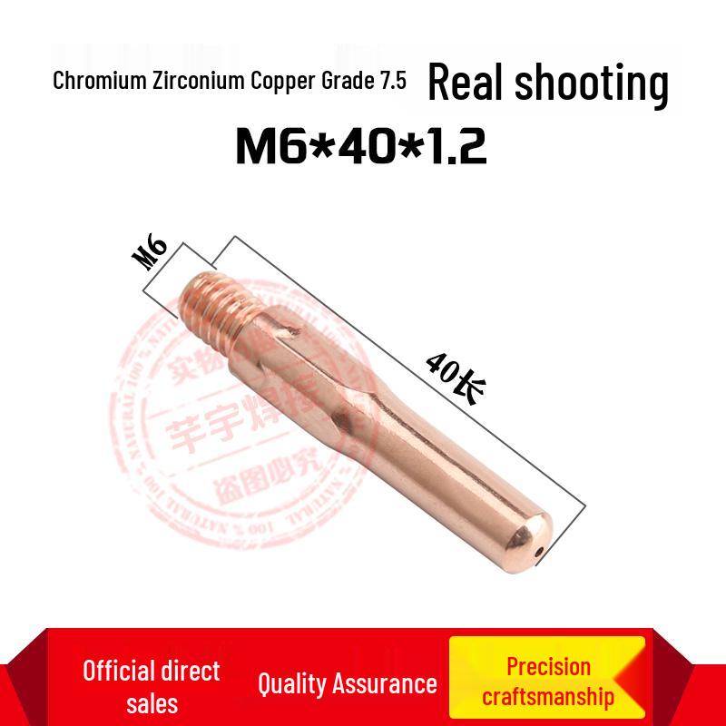 MIG Welder Contact Tip for Gas Shielded CO2 Gun - 0.8/1.0/1.2 Feed Wire