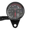 Universal Motorcycle Digital Odometer Speedometer Tachometer Gauge with LED Indicator Black