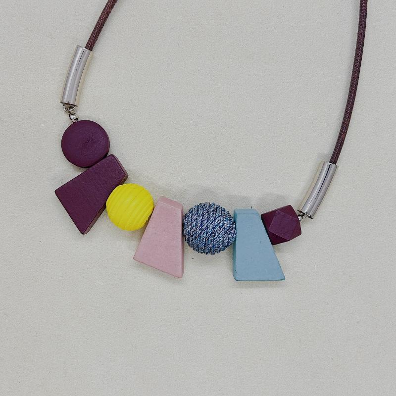 

1 шт., короткая цепочка на ключицу в богемном винтажном этническом стиле с преувеличенными геометрическими фигурами, нерегулярная цепочка для свитера, индивидуальный дизайн, женское ожерелье