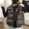 Anti-lamb Wool Cotton Vest Lapel Sleeveless Cotton Clothes Vest Women's Short Autumn and Winter New Leather Vest