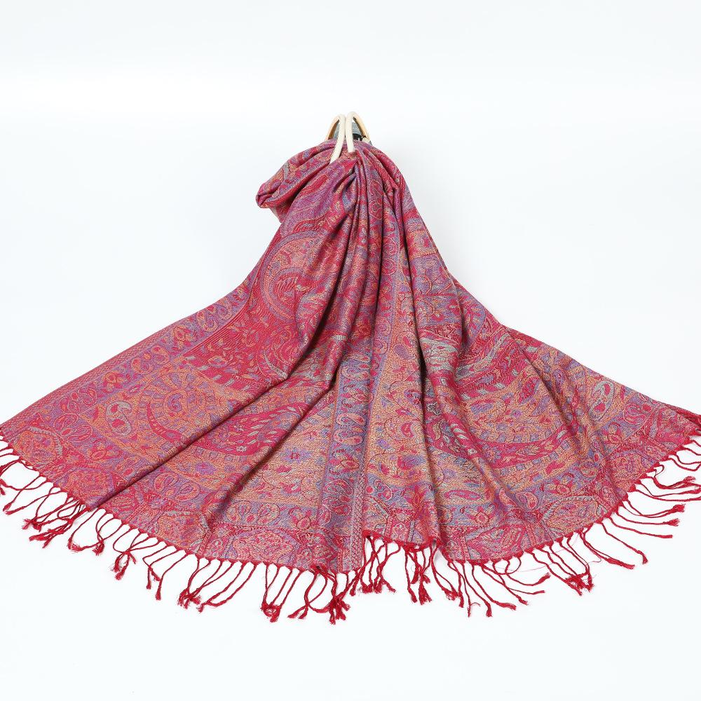 New retro shawl with women's travel vacation photo scarf warm scarf cape fringe