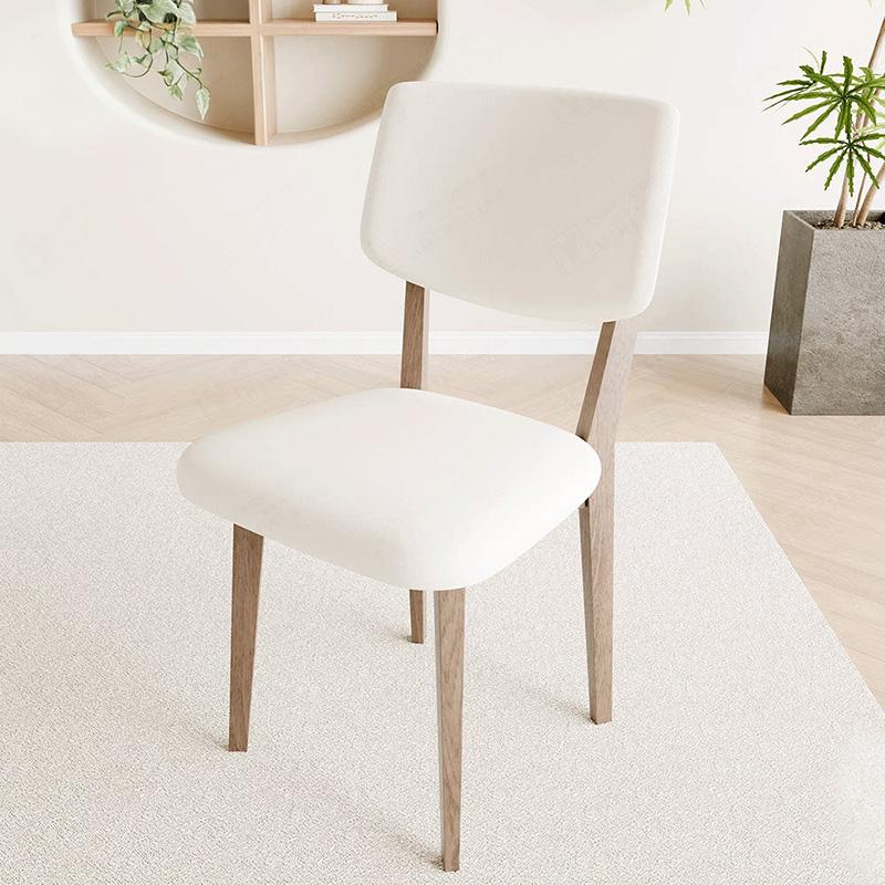 2/4/6pc Solid Color Office Chair Backrest Seat Cover Solid Wood Dining Chair Cover Elastic Seat Cover for Restaurant Dining Room
