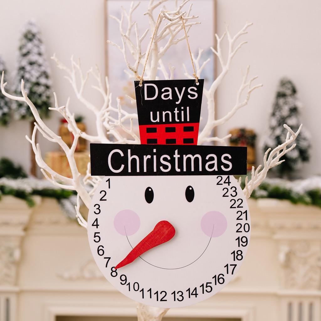 

Playful Christmas Wooden Countdown Calendar Featuring Fun Snowman And Design Santa Cartoon Snowman Calendar