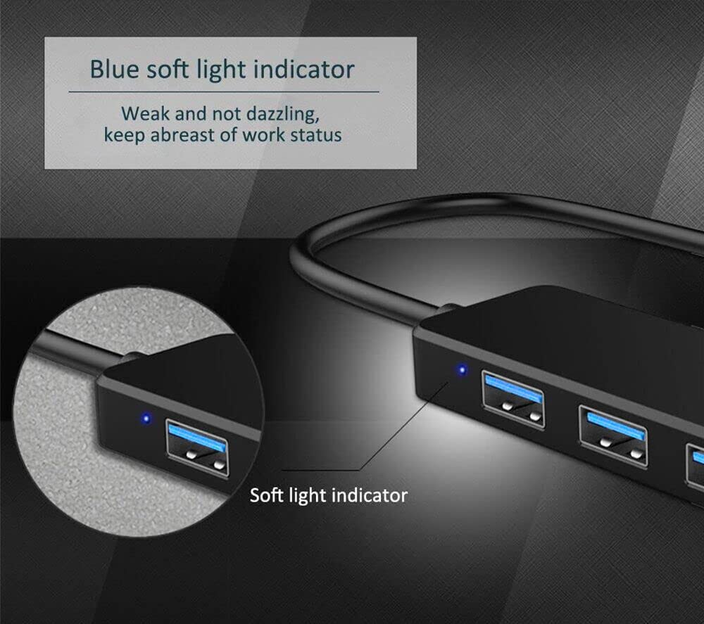 VIENON USB USB USB USB Expander for Flash and Mice 3.0 Hub, 4-Port Hub, Splitter, Laptop, Xbox, Drives, HDDs, Consoles, Printers, Cameras, Keyboards,