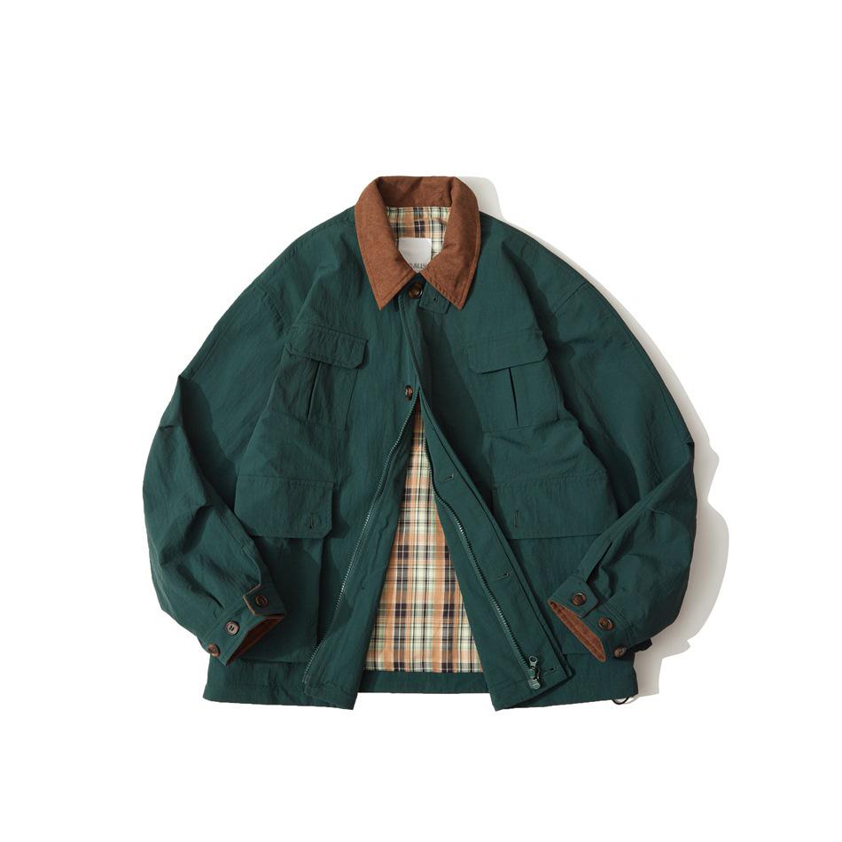 BroallyBR Autumn American Retro Men's Outdoor Lapel Workwear Jacket W253