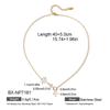 Four-Pointed Star Natural Pearl Double Layer Gold-Plated Clavicle Necklace