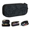 Custom Black Crocodile Pattern Print Pencil Case for Girls Boys Big Capacity Alligator Skin Pen Bag Box School Accessories