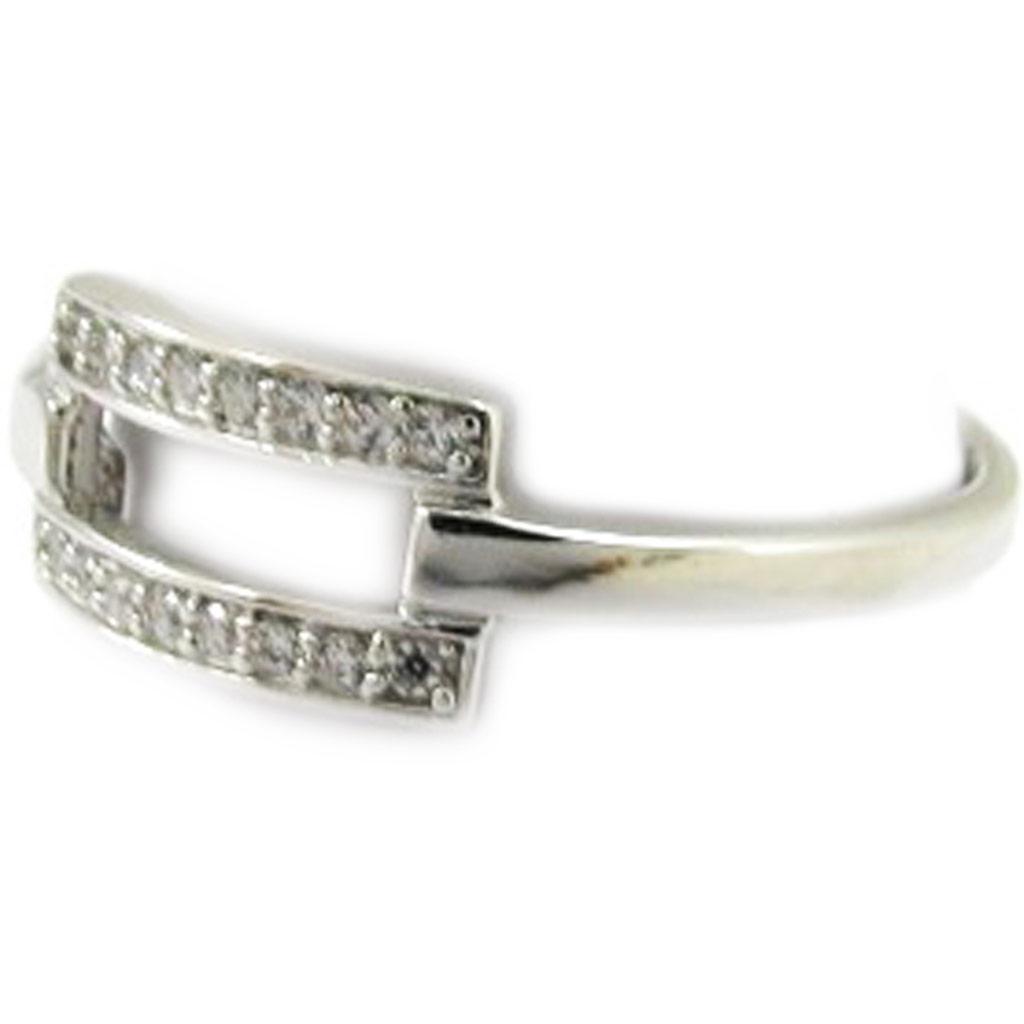 Silverring 'Scarlett' Silvervit (rhodiumpläterad) - 7 mm
