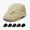 Newspaper Hat Autumn and Winter Beret British Hat Men Embroidered Couple Korean Casual Versatile Front Hat