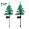 Outdoor IP65 Waterproof Crooked Lamp with Colorful Light for Stakes Automatic Dusk To Dawn Lights Solar Christmas Tree Garden Stake Lights