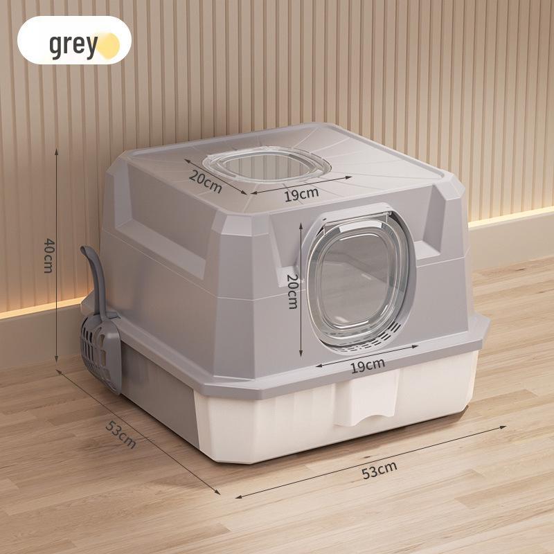 Large Enclosed Cat Litter Box with Detachable Drawer, Easy to Clean & Durable