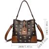 New Luxury Handbags Fashion Printing Bucket Bags Women Leather Handbag Shoulder Bags for Women Female Ladies Hand Bag Sac A Main